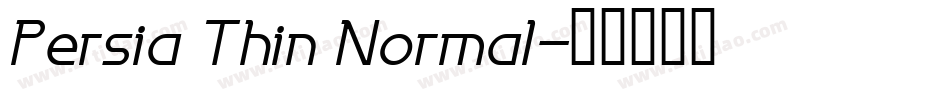 Persia Thin Normal字体转换